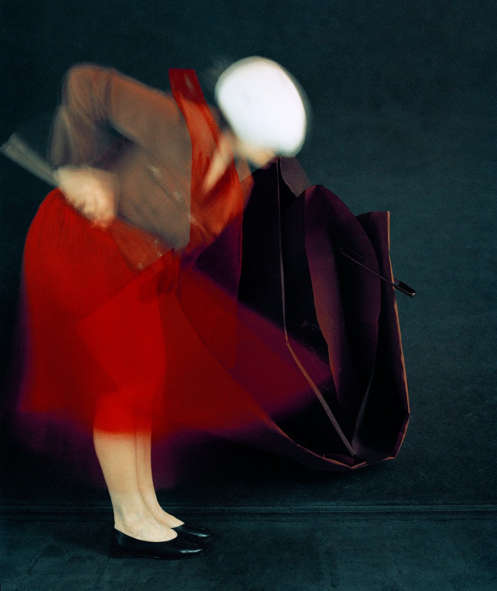 Surrealistic Portrait Photograph By Tania Serket, 17 X 20", Red Skirt, Original Artwork