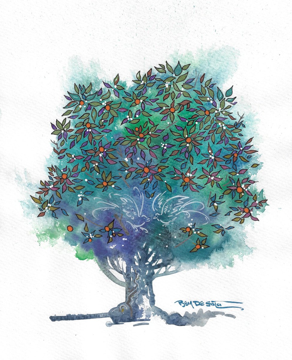 Animal Painting By Ben De Soto, 11 X 14, Love Nest, Original Artwork