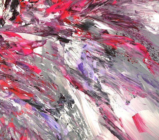 Anthracite And Pink Abstraction L 1