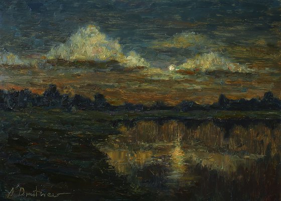 The Golden Night - night painting