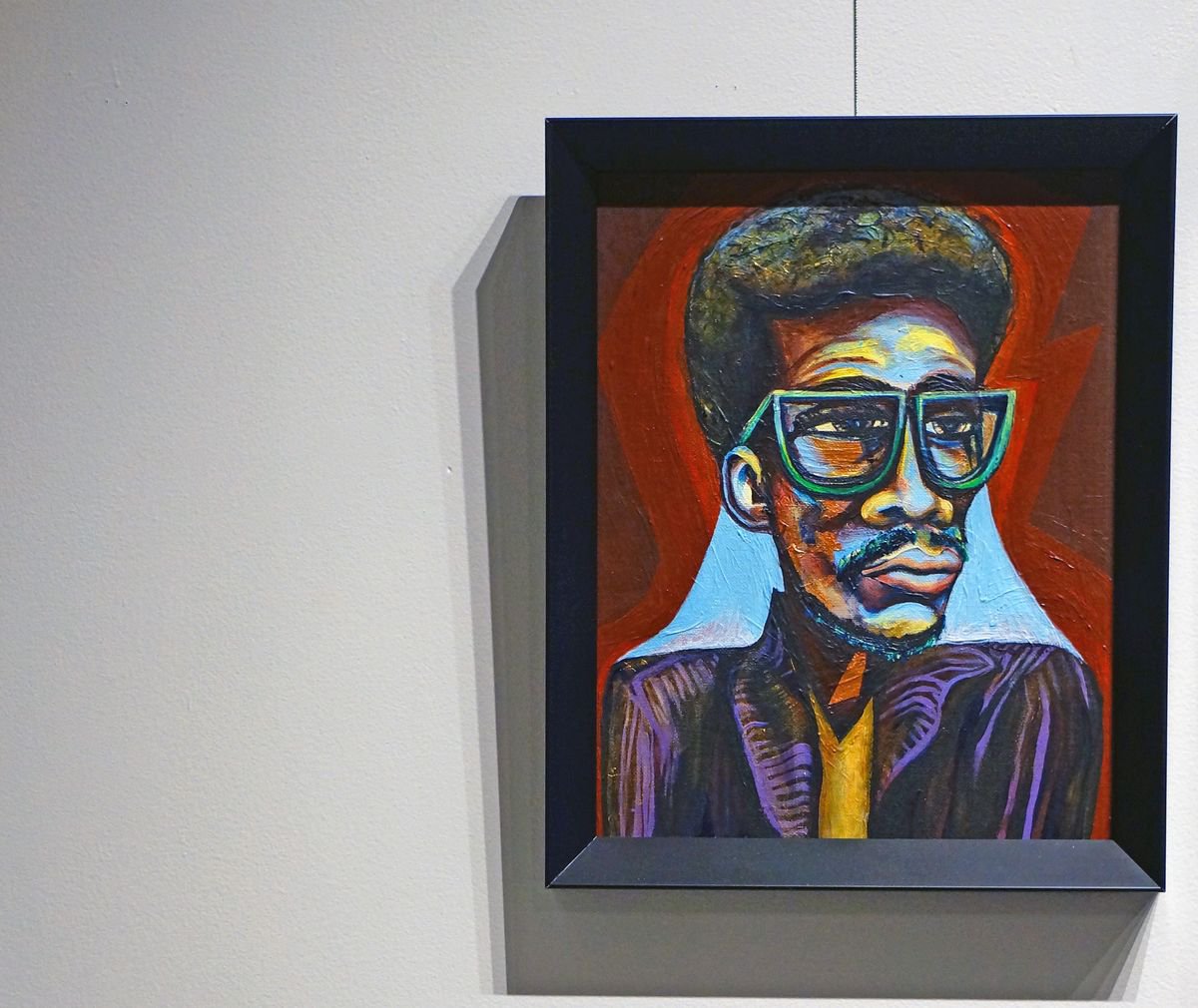 Abstract Portrait Acrylic Painting By Kimi Kaa, 11 X 14", Star Fox (Jazz Series), Original Artwork