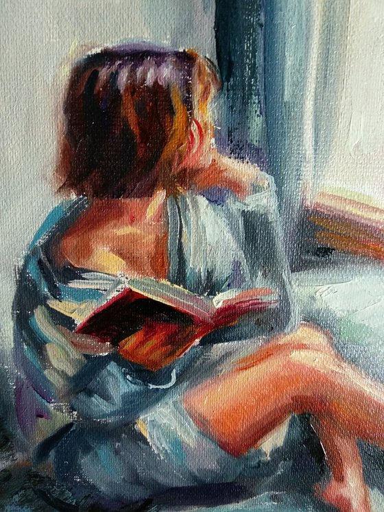 Woman Reading a Book Dreaming Girl Lockdown rules