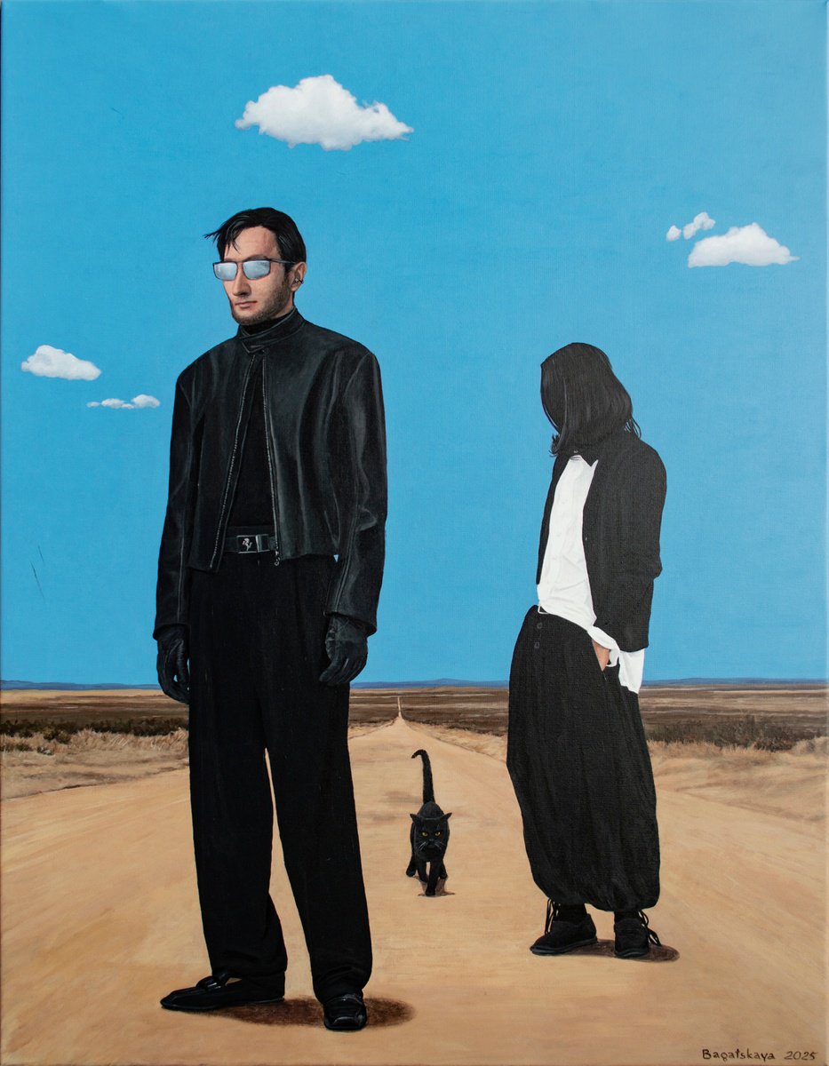 Photorealistic Portrait Acrylic Painting By Nataliya Bagatskaya, 28 X 35", Path Where Nothing Is Simple, Original Artwork