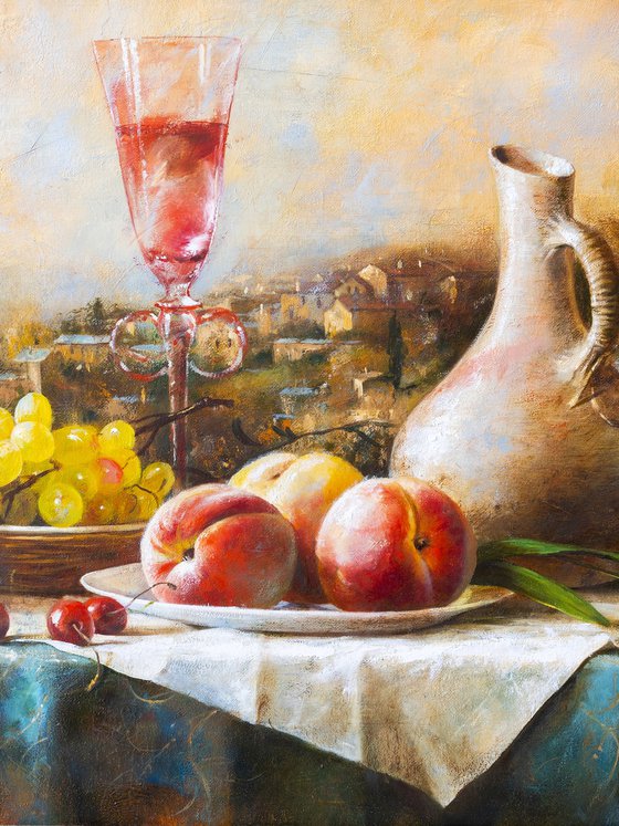 Repast With A Landscape In The Background