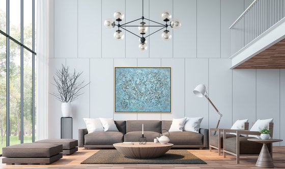 HARMONY II. Abstract Textured 3D Art, Contemporary Painting with Dimensions