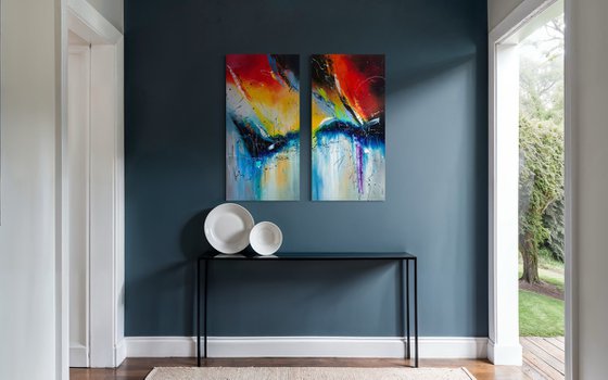 Fire and Ice (diptych)