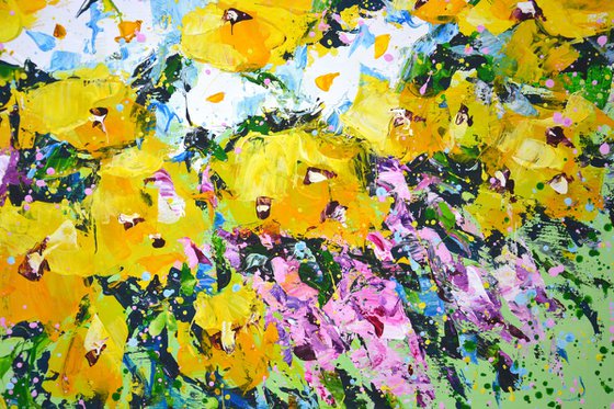 Yellow flowers.