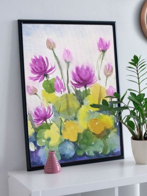 Set of two water lilies