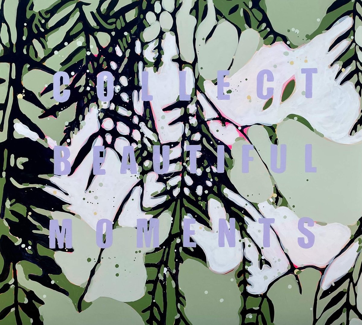 Organic Abstract Acrylic Painting By Maria Al Zoubi, 49 X 44", Collect Beautiful Moments, Original Artwork