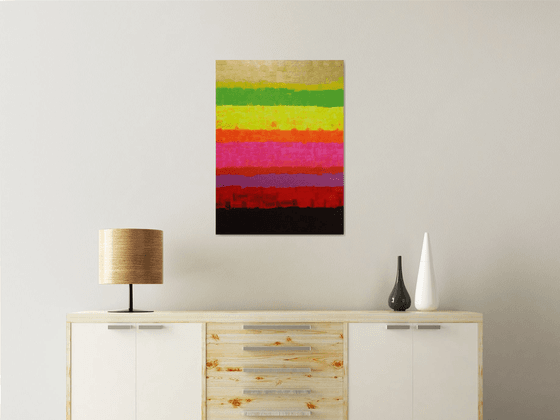 Abstract Art !! Neon !! Pink !! Yellow !! Gold !! Black !! Multi Color Art