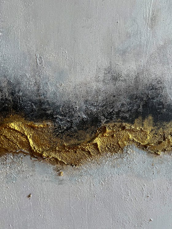 Abstract Gold and Gray Minimalism