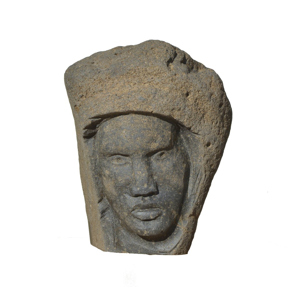 Expressive Portrait Stone Sculpture By Ognyan Chitakov, 8 X 10", "Haitian", Original Artwork