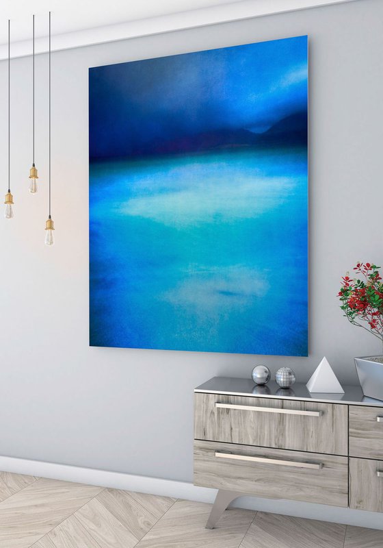 Blue Hills of Harris  - Extra large abstract canvas