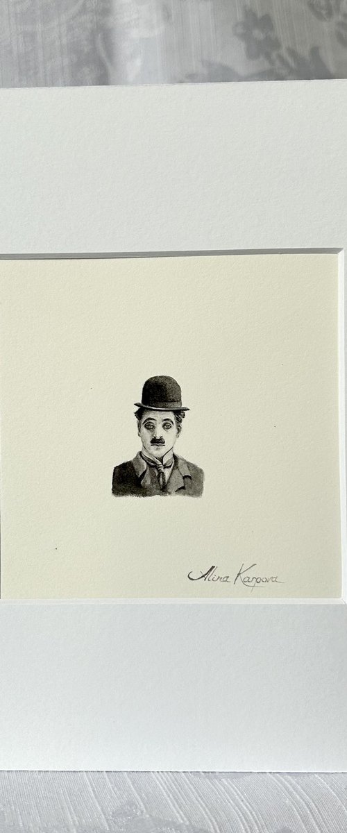 Charlie Chaplin miniature by Alina Karpova