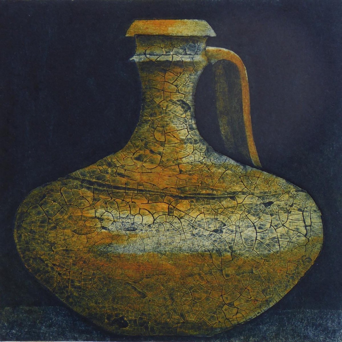 Still Life Limited Edition Print By Sue Roe, 9 X 9", Roman Jug, Original Artwork
