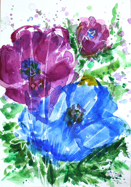 Anemones 03 /  ORIGINAL PAINTING