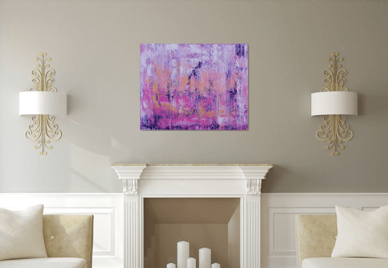 Purple rain - large abstract painting