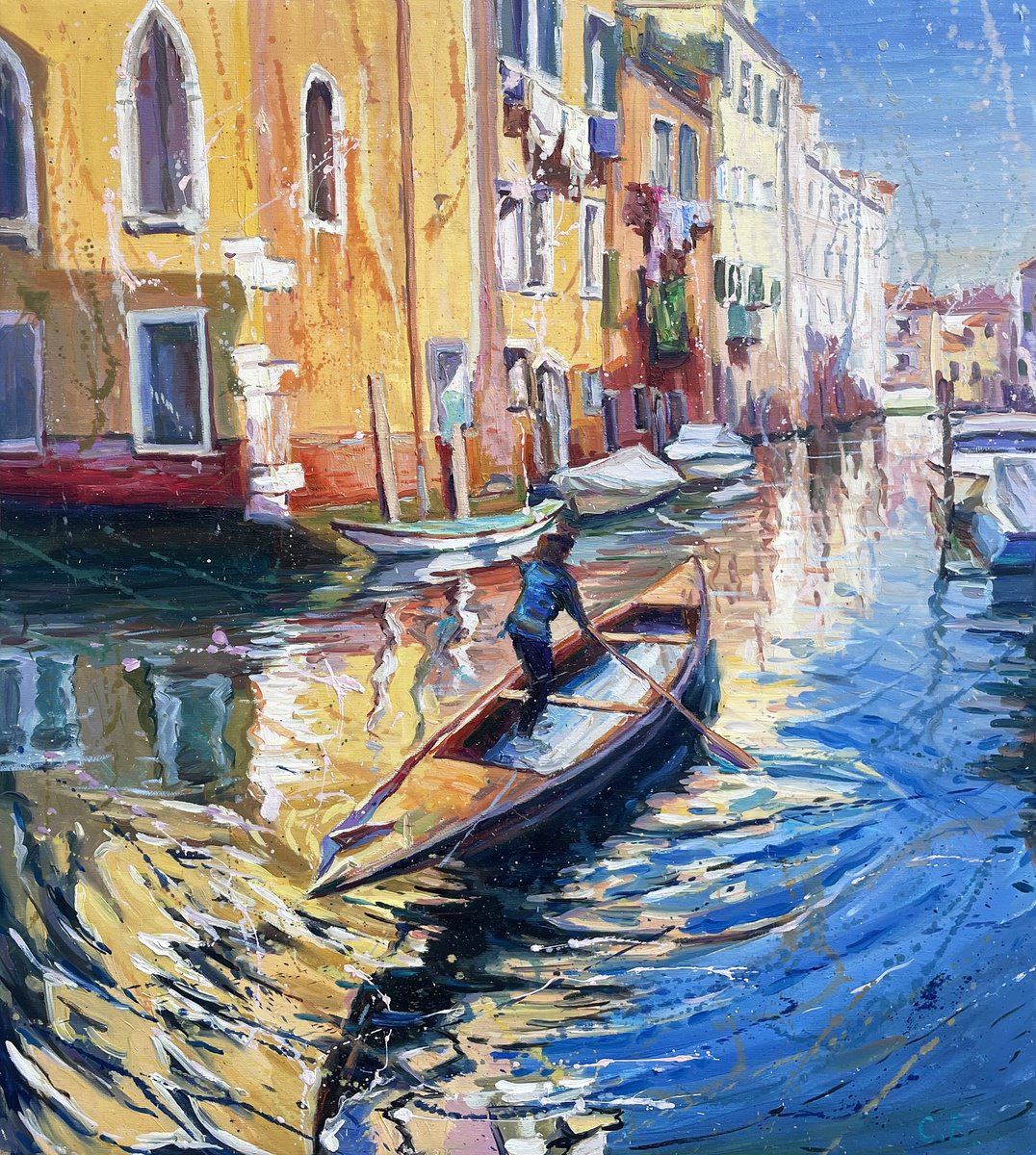 Courtyard In Venice By Evgeny Chernyakovsky, 27 X 31, Artwork For Sale On Artfinder