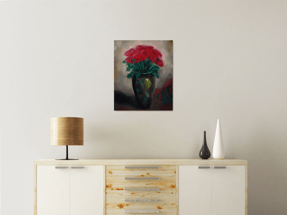 Red Roses painting Oil painting on canvas