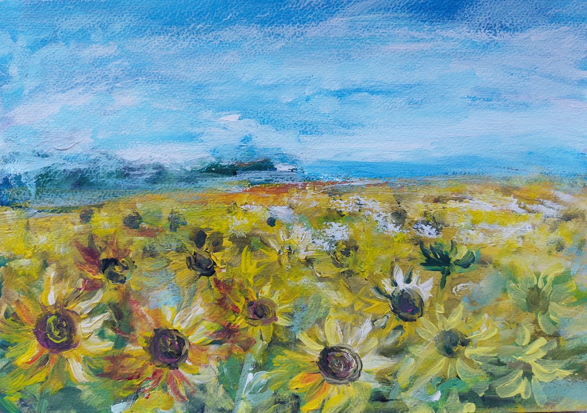  Ukrainian Landscape By Katia Solodka, 11 X 8, Artwork For Sale On Artfinder