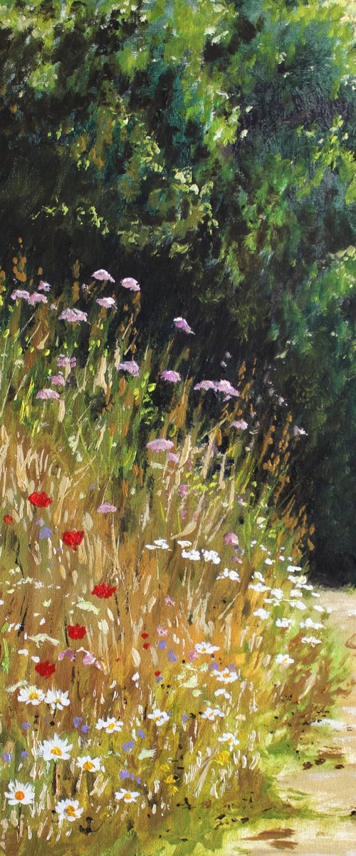 Flower Path into the woods by Rod Bere