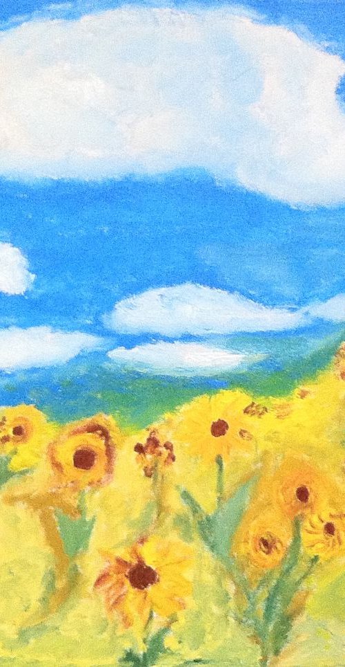 Sunflower Field by Kat X