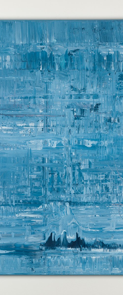Blue abstract painting BN984 by Radek Smach