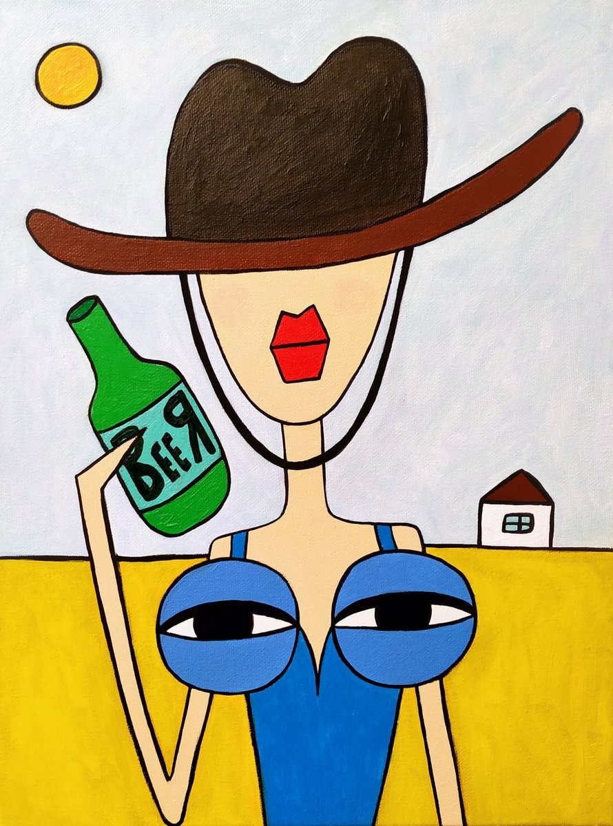 My tits love to hang out on the plains with beer - My Tits Art