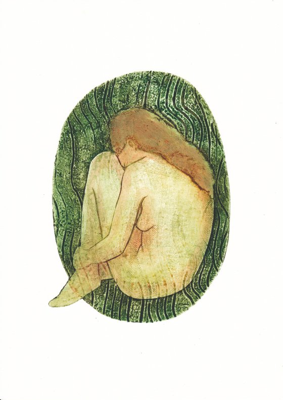 Seated female nude