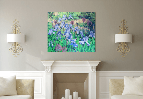Irises dancing in the sun