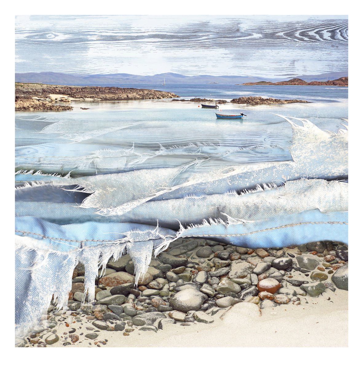 Surrealistic Landscape Photograph By Claire Gill, 20 X 20, Where The Land Meets The Sea, Original Artwork