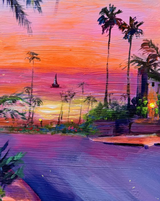 Los Angeles Cityscape with Ocean