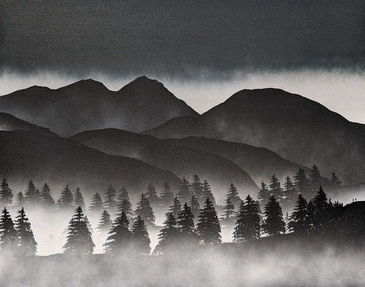 Landscape Acrylic Painting By Robert Owen Bloomfield, 30 X 24", Bal??u 12, Original Artwork