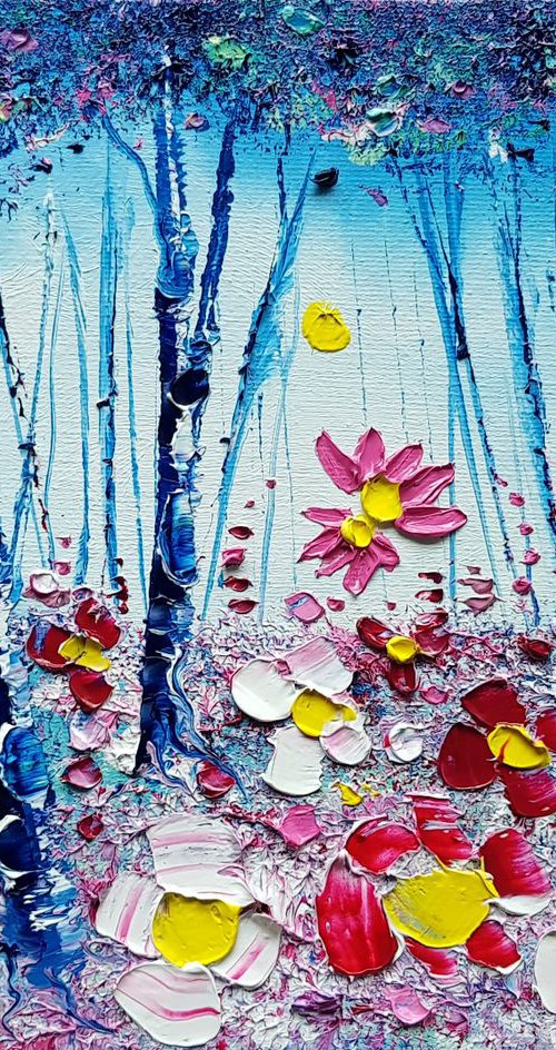 "Pink Forest & Flowers in Love" by Phil Broad
