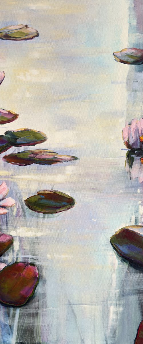 Love The LIght With Water Lilies 3 by Sandra Gebhardt-Hoepfner