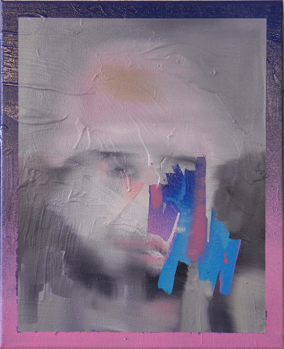 Urban And Pop Portrait Oil Painting By Milos Hronec, 9 X 12", New Generation 2, Original Artwork