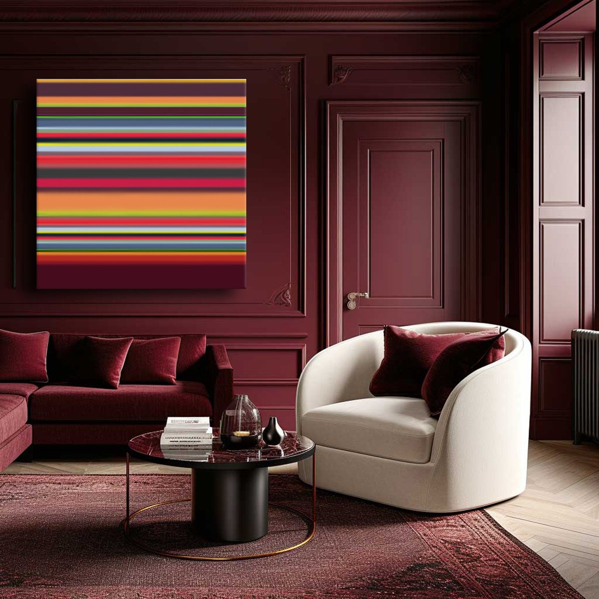 Abstract Giclee Print By Mir-Jan, 35 X 35", Abstract 94, Original Artwork