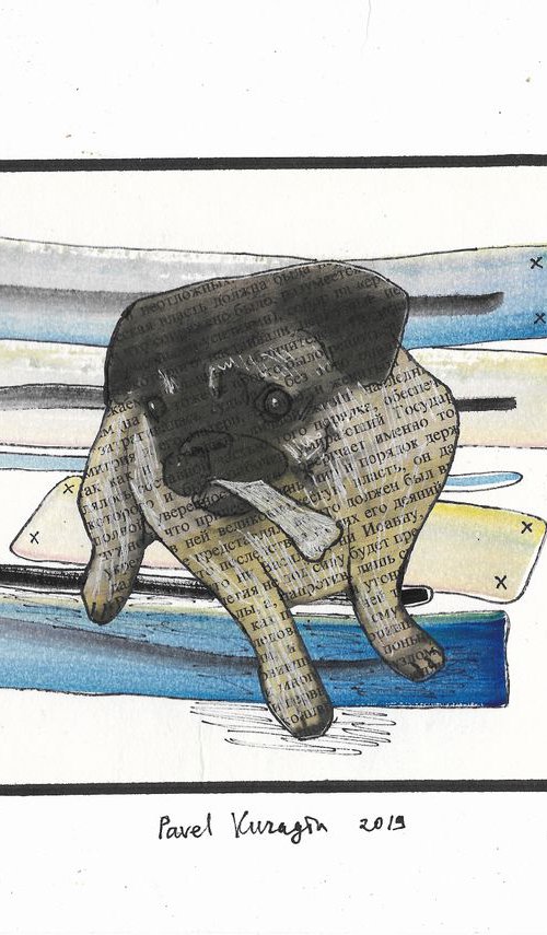 Pug and bone by Pavel Kuragin