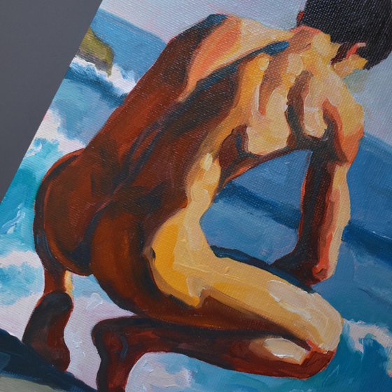 Seaside Reflection - Male Nude