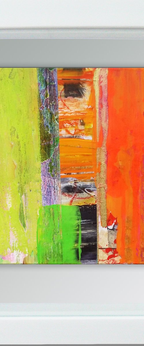 Framed ready to hang original abstract  - Feedback #20 by Carolynne Coulson