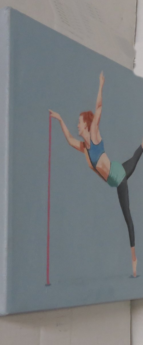 Dancer with a Pole (Blue) by Stephen Benedek