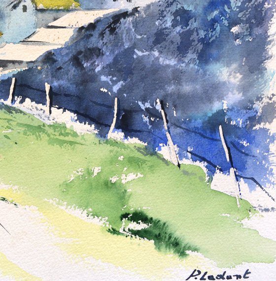 Green grass -watercolor