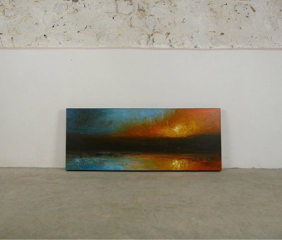 Humble Shore  (Panoramic Seascape, 100x40cm)