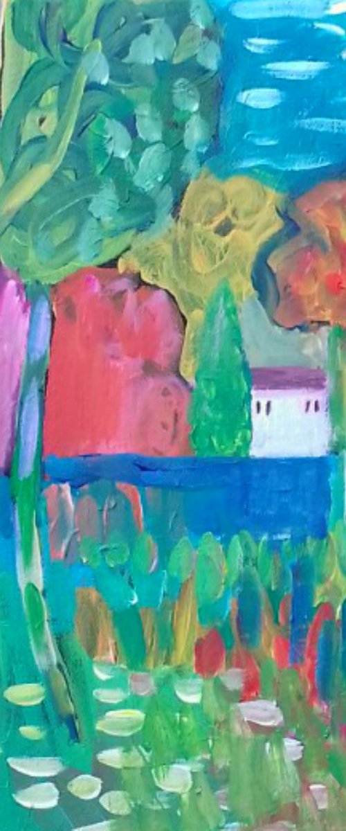 The house across the lake by Jan Rippingham