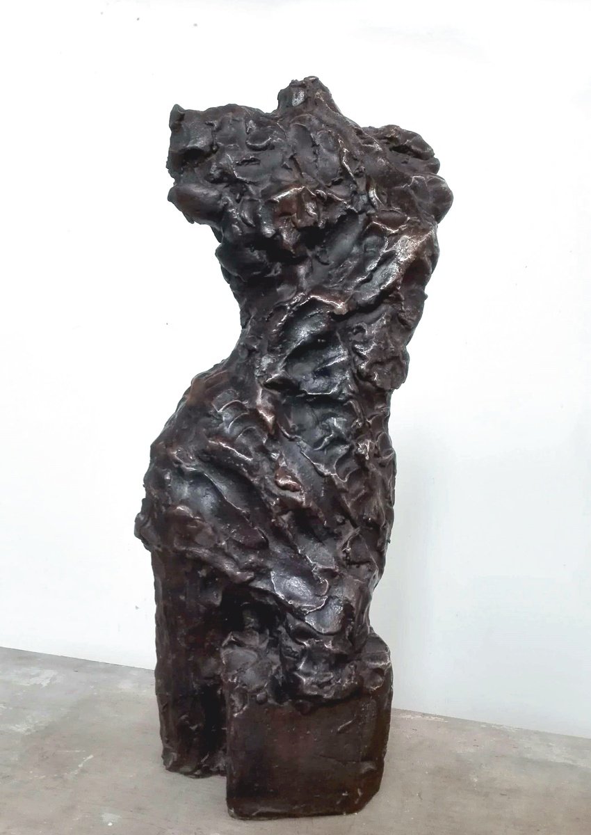 Urban And Pop Portrait Bronze Sculpture By Marcello Mancuso, 8 X 17", Libera 85, Original Artwork