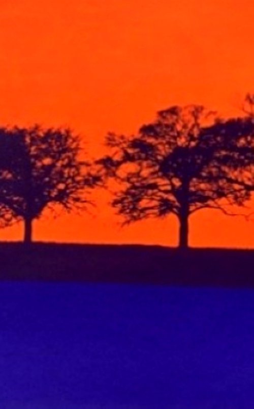 Deep Blue Silhouette - A2 by Talia Russell