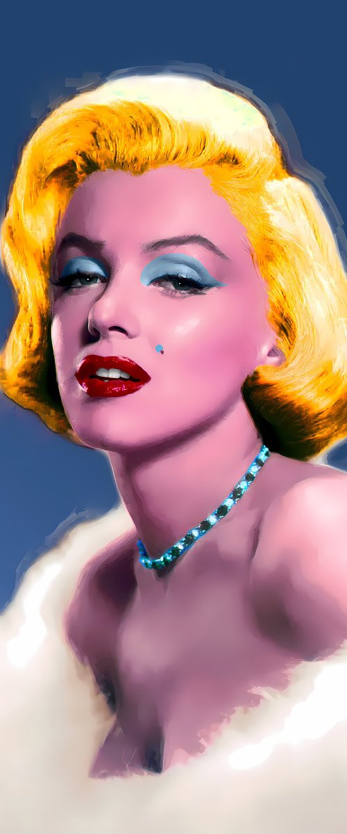 Marilyn Monroe N-27 - Large Pop art Giclée print on Canvas by Retne