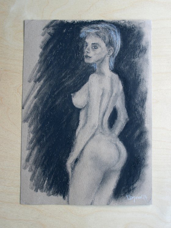 Female Figure 36 Charcoal Sketch