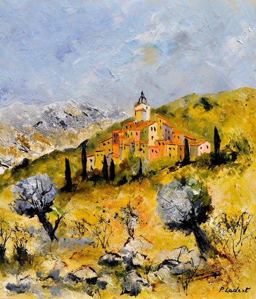 Village  in Provence 7823 by Pol Henry Ledent
