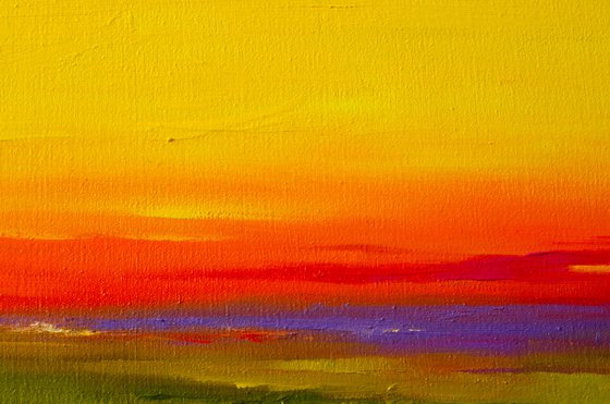 Chromatic Sunset — Golden Field Glow